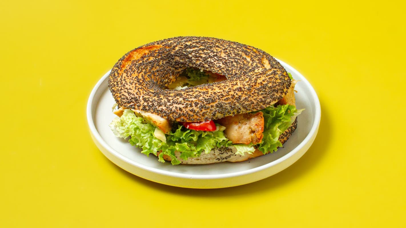 Bagel κοτόπουλο
